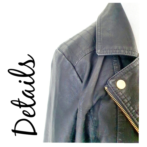 💥NWT- Faux Leather Black Jacket - Picture 11 of 12